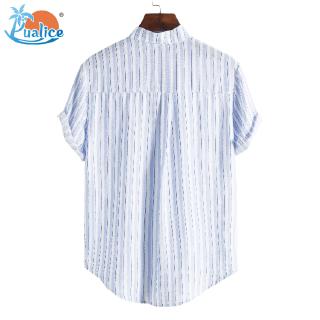 Men's short-sleeved plaid shirt