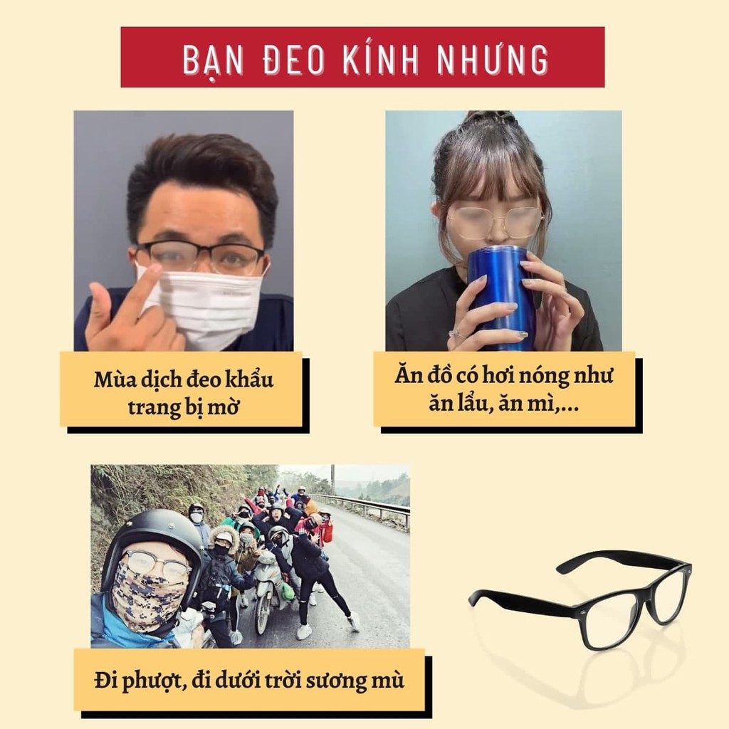 Gel lau kính Anti Fog chống bám hơi nước sương mù cho mắt kính cận kính lặn