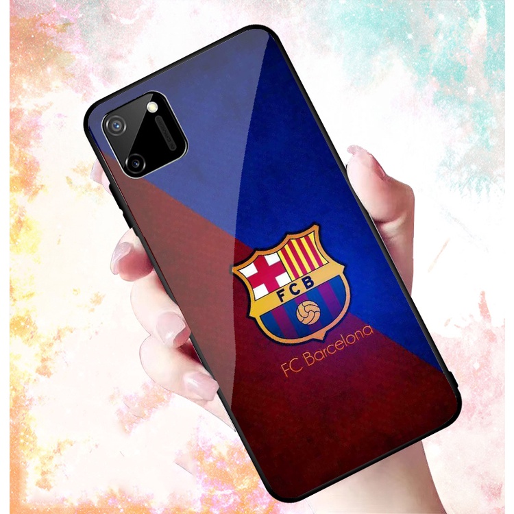 Ốp Lưng REALME C11, C21Y , C11 2021, C20, C25Y mặt kính cường lực cao cấp In hình Câu Lạc Bộ Bóng Đá