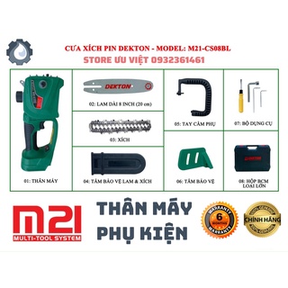 Cưa xích pin Dekton Lam 20cm M21-CS08BL BẢN NÂNG CẤP GIÁ TỐT