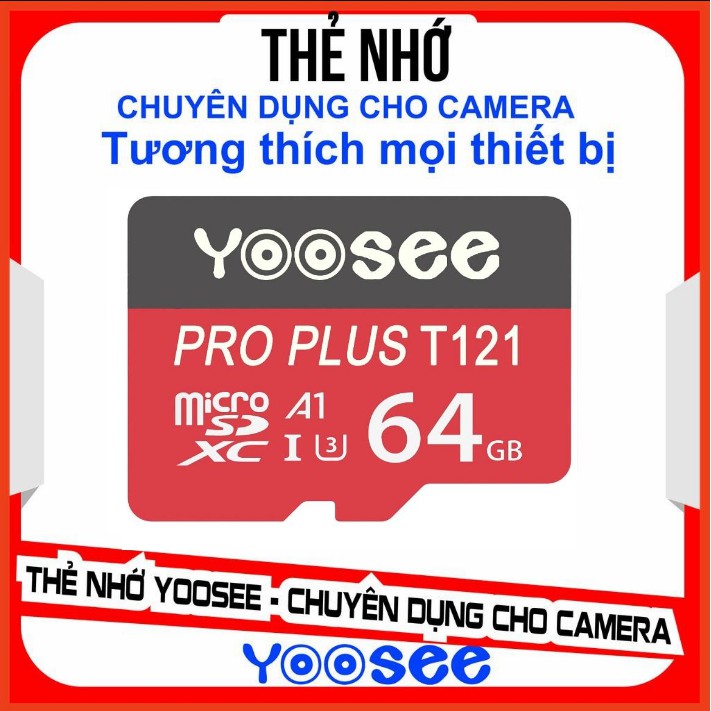 Thẻ Nhớ Yoosee Pro Plus 32GB 64GB 128GB A1 U3 4K R95MB.s W45MB.s Chuyên Camera và Điện Thoại