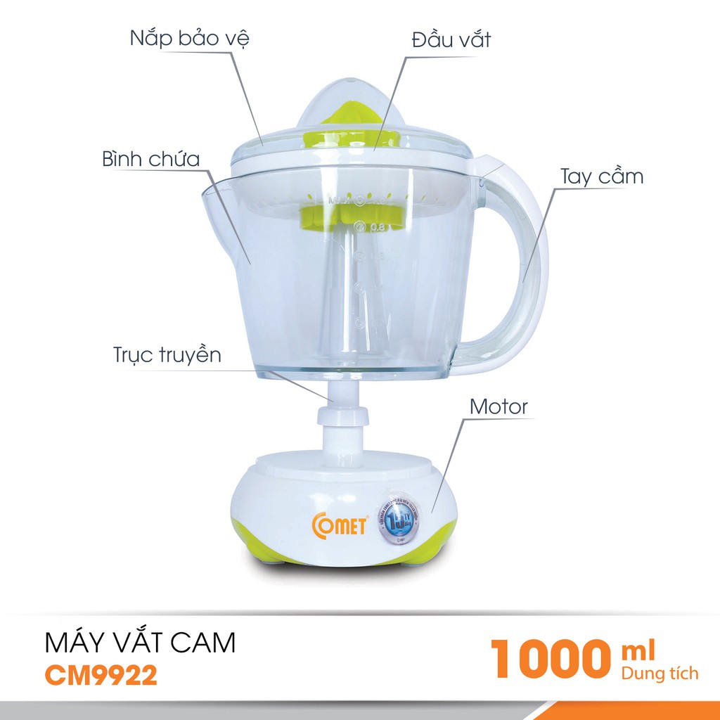 Máy vắt cam 1L COMET CM9922