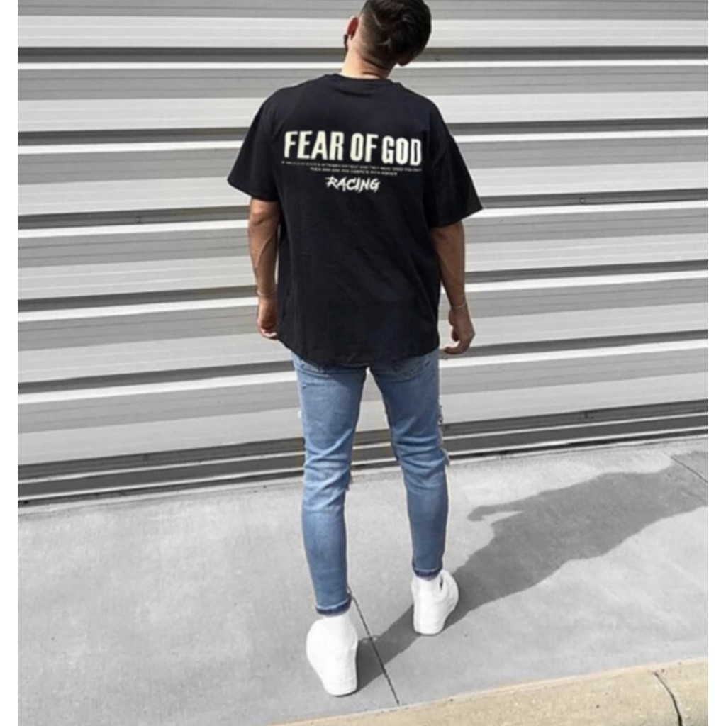Áo thun tay lỡ FOG racing , áo thun nam nữ unisex , Cocmer_vn