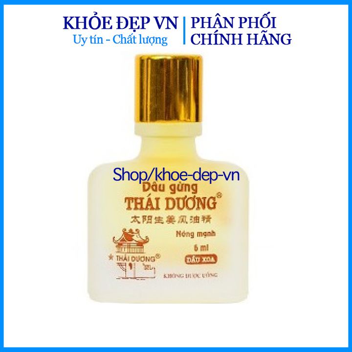 Dầu gừng Thái Dương xoa bóp giảm đau nhức vai gáy , giảm cảm , ngứa do côn trung chai 6ml