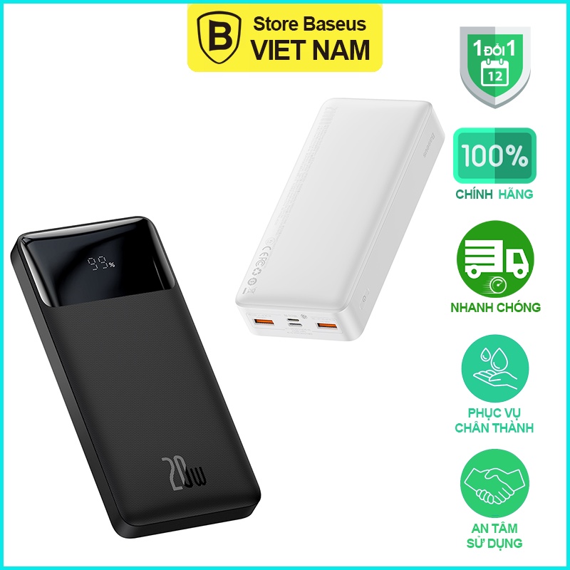 BASEUS Sạc Dự Phòng 20W| Baseus Bipow Digital Display Power Bank| Store Baseus bảo hành chính hãng 12 tháng