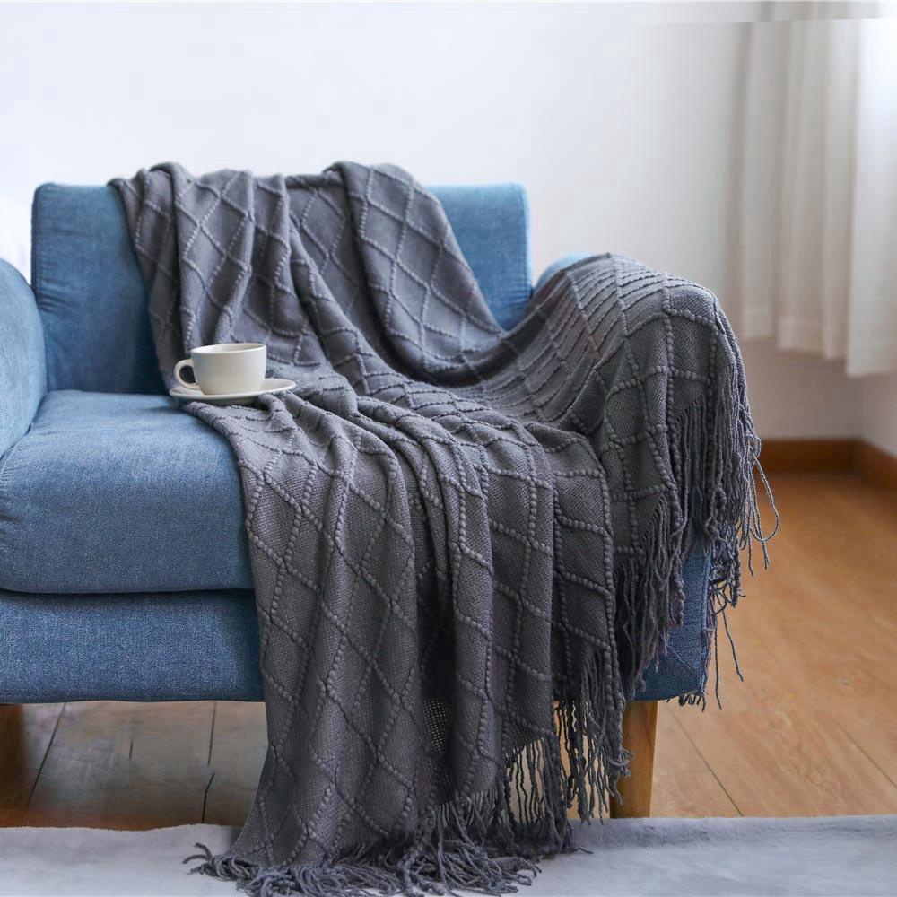 Khăn Choàng Cổ 100% Acryli Trọng Lượng Nhẹ Phối Tua Rua Trang Nhã