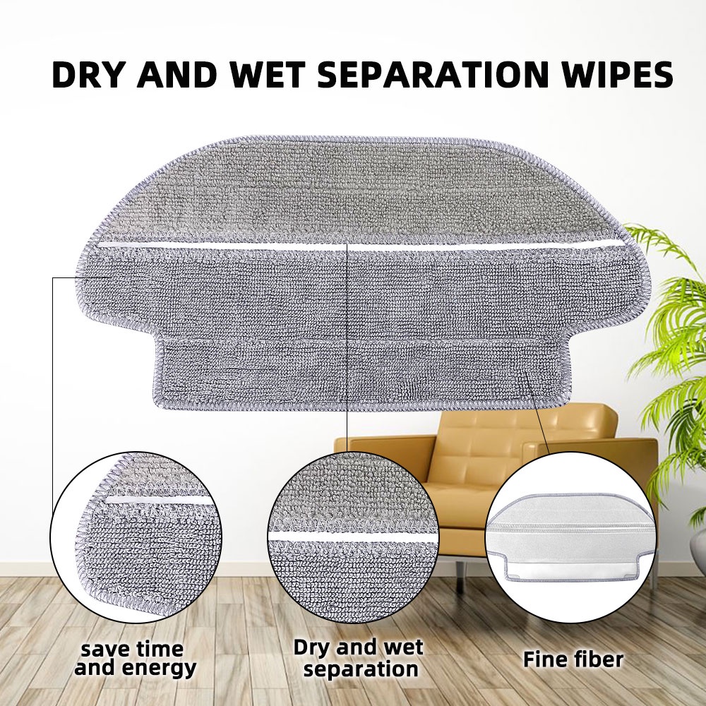 Bộ Cọ Chính + Tấm Lọc Hepa + Khăn Lau + Giá Đỡ Dành Cho Viomi V2 Max / V2 / V2 Pro / V3 SE / Conga 3490 3690