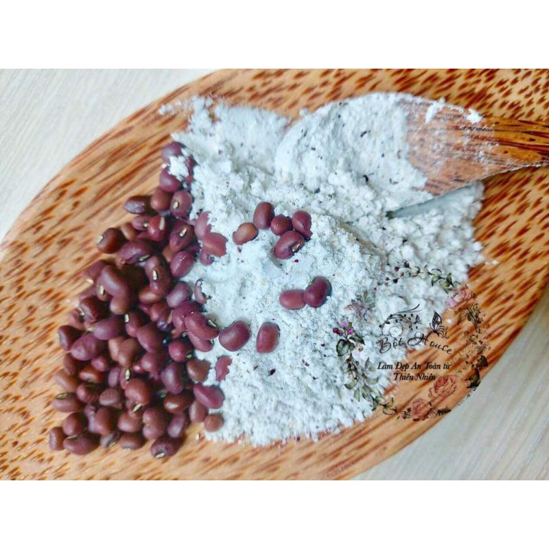 TÚI BỘT RỬA MẶT TRÀ XANH ĐẬU ĐỎ HANDMADE NHÀ BỘT