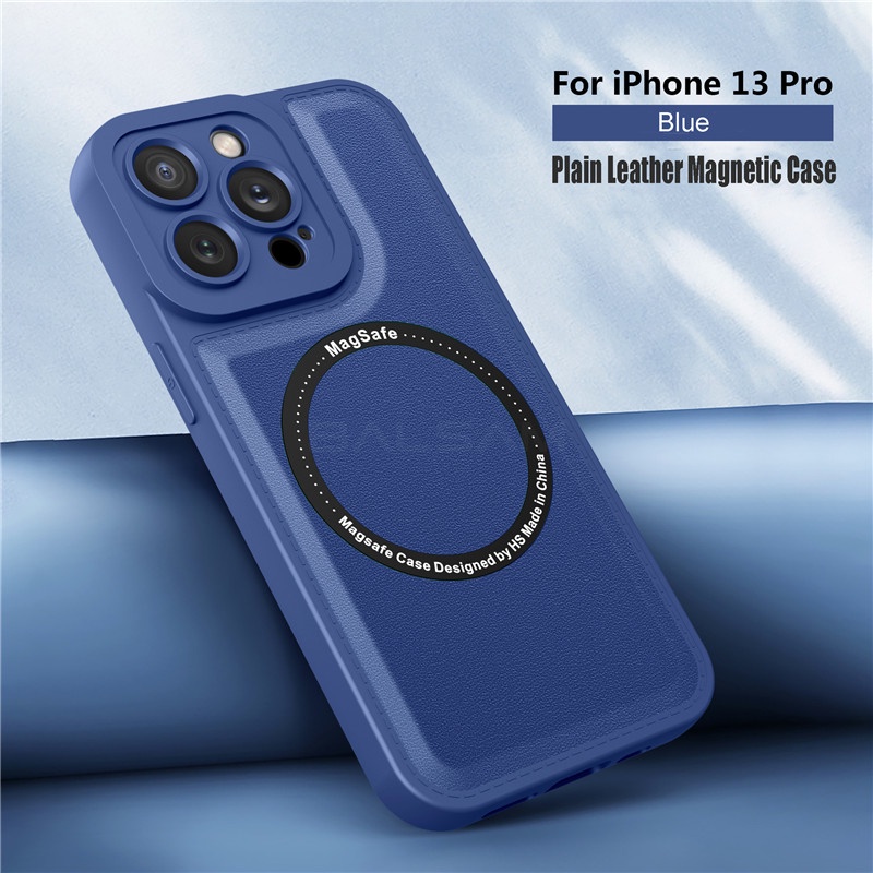 Ốp Điện Thoại Da Silicon Mềm Màu Trơn Hít Nam Châm Để Sạc Không Dây Magsafe Cho iPhone 14 13 12 11 Pro Max