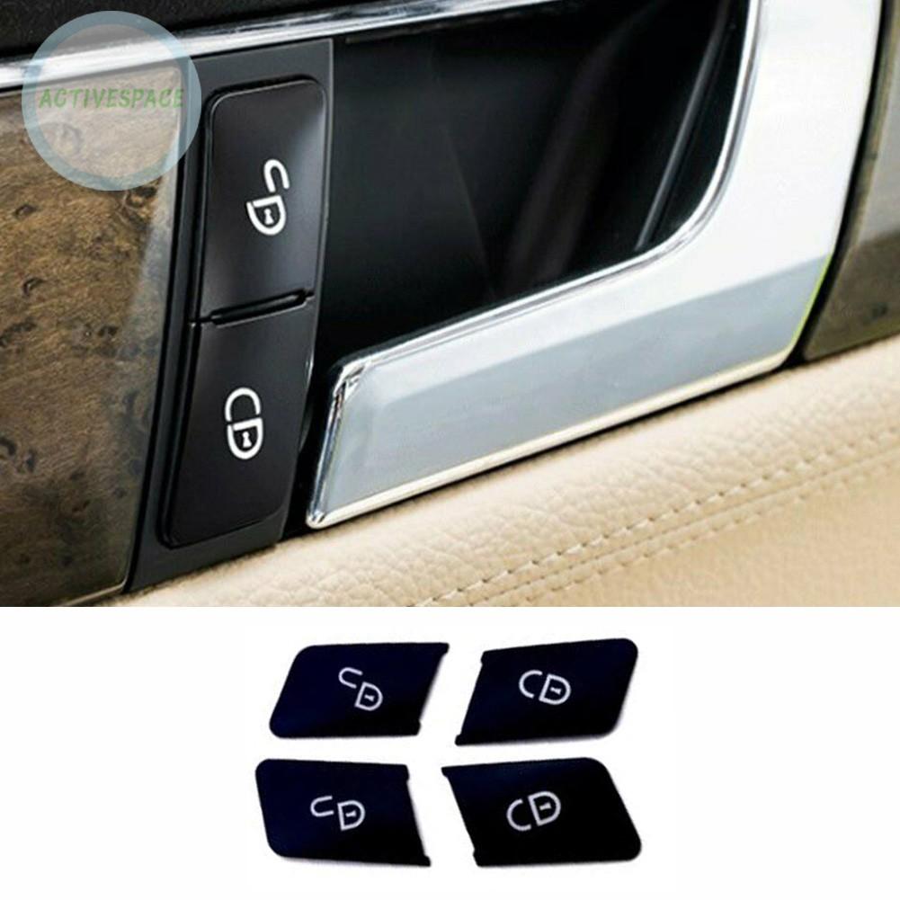 4 Viền dán nút khóa cửa xe ô tô Mercedes Benz Class W204 W212