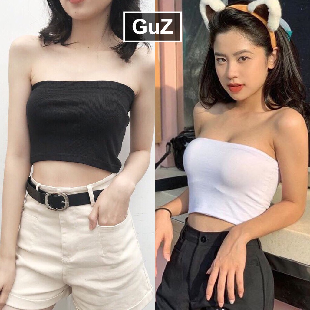 Áo quây ngực nữ croptop bozip co dãn ôm body không dây sexy | GuZ