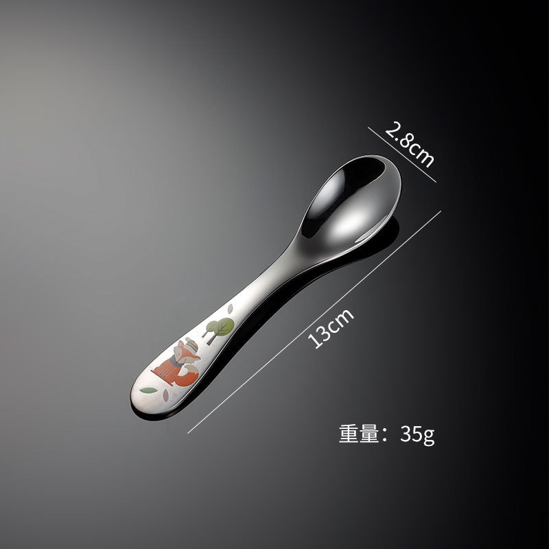 Bộ Muỗng Nĩa Dao Bằng Thép Không Gỉ Phong Cách Phương Tây Cho Trẻ Em