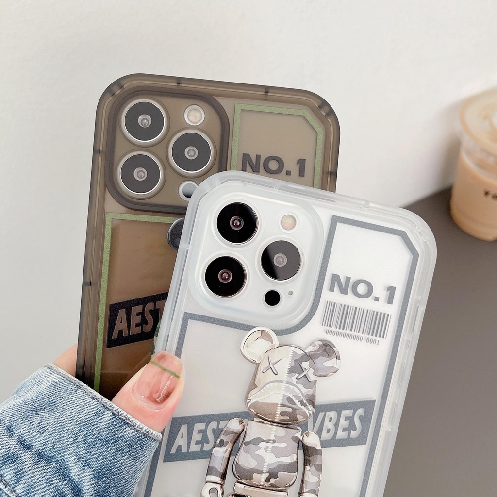 Ốp Điện Thoại Có Giá Đỡ Hình Gấu Cho iphone 13 Pro Max i13 13pro 11ProMax i11 iX XS Max XR 7plus 8plus 12Pro 12 Pro Max