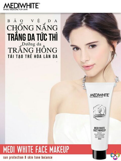 Kem Medi White Face Make Up trắng da chống nắng