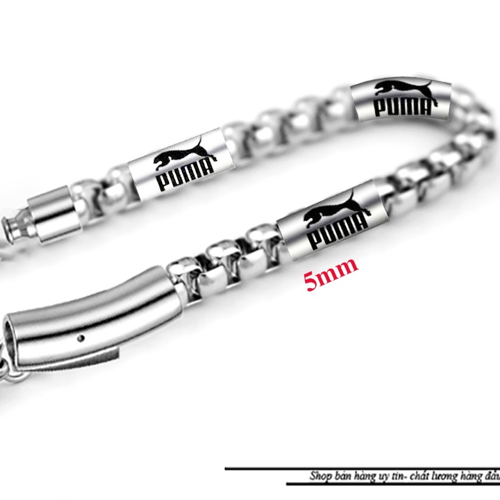 Lắc tay nam inox kiểu bông dừa khít 5ly bọc khoen inox khắc kí hiệu P vô cùng đẳng cấp - Chọn size theo yêu cầu