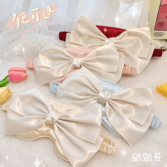 Mặt Nạ Che Mắt Ngủ Đính Nơ Phong Cách Hàn Quốc Dành Cho Nữ