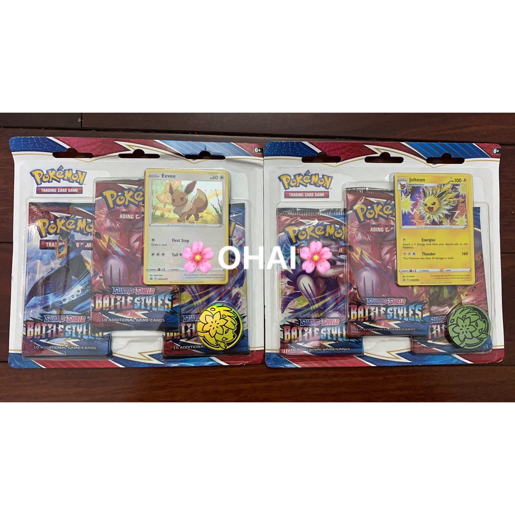 Blister 3 Pack Battle Styles Kèm Thẻ Promo và Pokemon Coin Chính Hãng