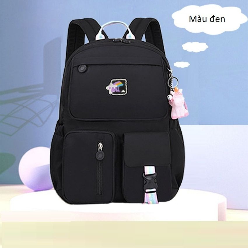 Cặp balo học sinh nữ đi học cấp 1,2 size 39cm chất liệu vải dù cao cấp chống thấm nước,chống xước có nhiều ngăn BLHS10