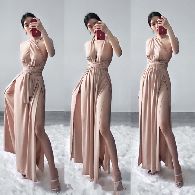 Váy trắng maxi xoè
