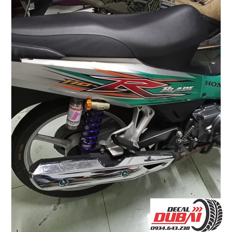 Tem Trùm Xe Blade Xanh Ngọc Bích