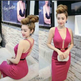 Đầm body chéo dây lưng