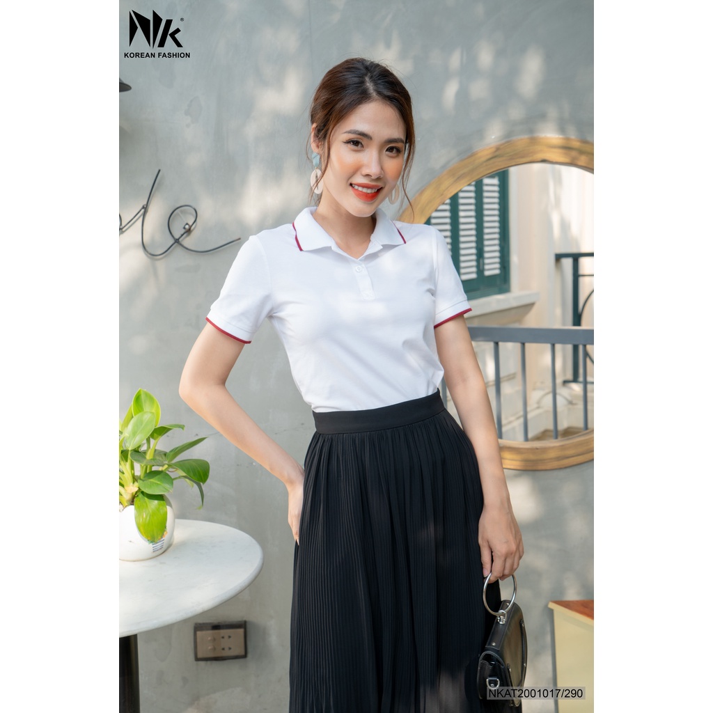 Áo thun polo nữ NK Fashion cổ bẻ vải cao cấp thoáng mát thấm hút tốt ngắn tay thời trang NKAT2001017