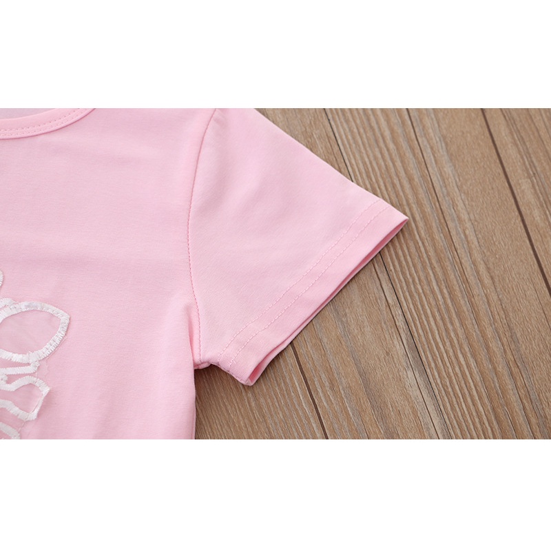 Áo Thun Mỏng Cổ Tròn Ngắn Tay Thời Trang Mùa Hè Hàn Quốc Dành Cho Bé Gái 2022