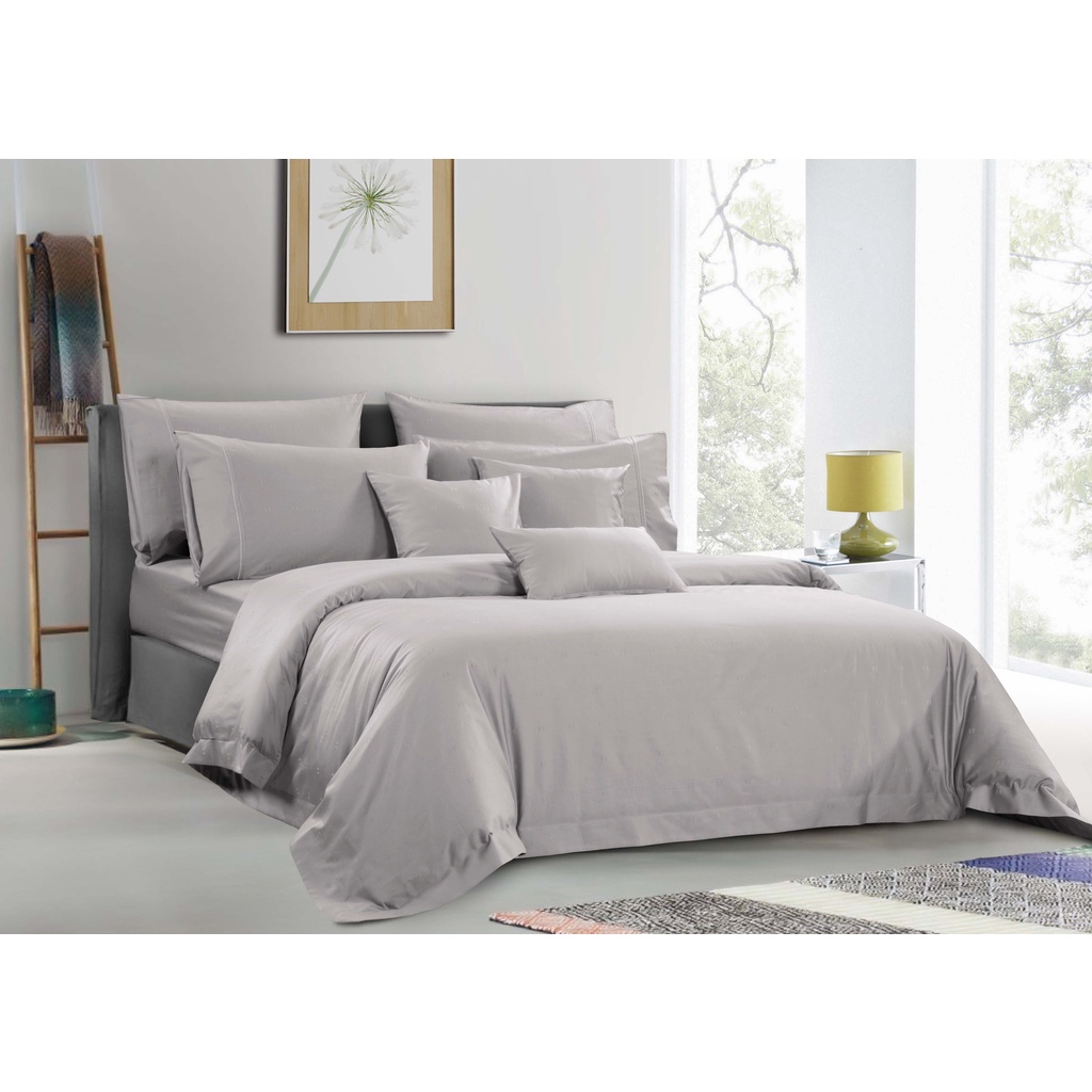 Bộ Ga và Vỏ Gối Akemi Cotton Select Affinity - Sage Box (King Size), 5 món
