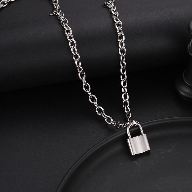 Dây Chuyền Mặt Ổ Khóa Bằng Thép Không Gỉ
