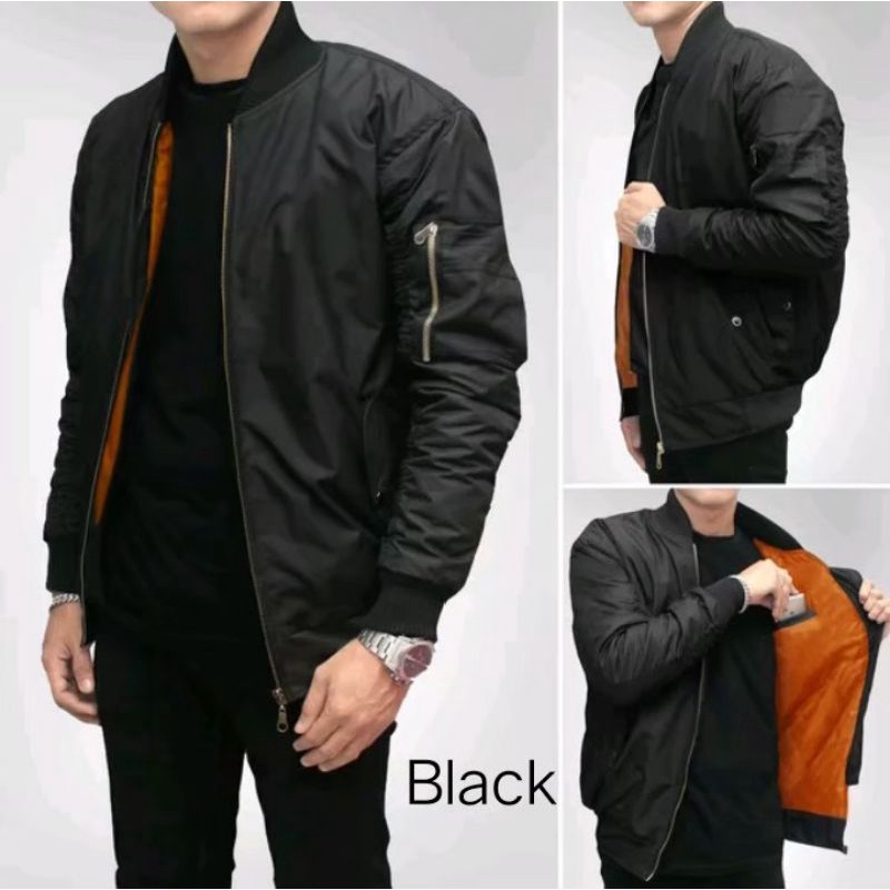Áo Khoác Bomber Chống Thấm Nước Màu Trơn Size M L XL XXL