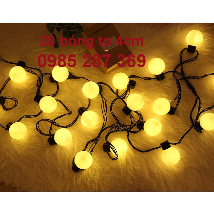 Dây Bóng Đèn Led Trang Trí Sân Vườn, Ngoài Trời, Phòng Ngủ Bóng To 4cm, Đèn Trang Trí