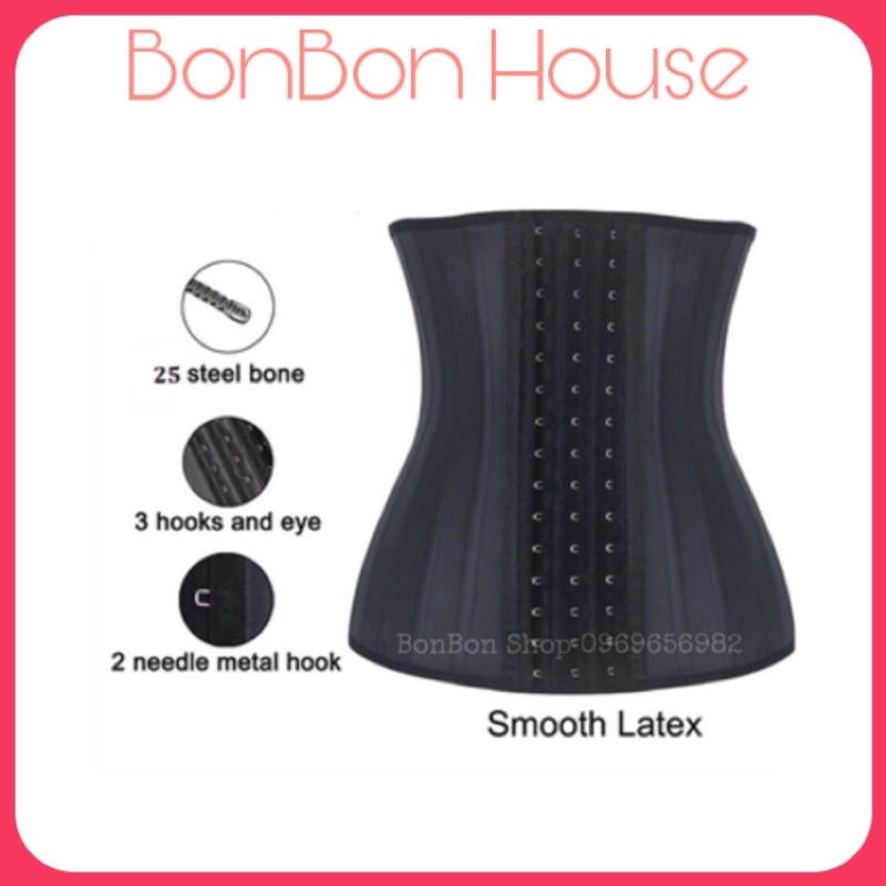 Gen nịt bụng latex 25 xương 29cm và 25cm (cao su non)