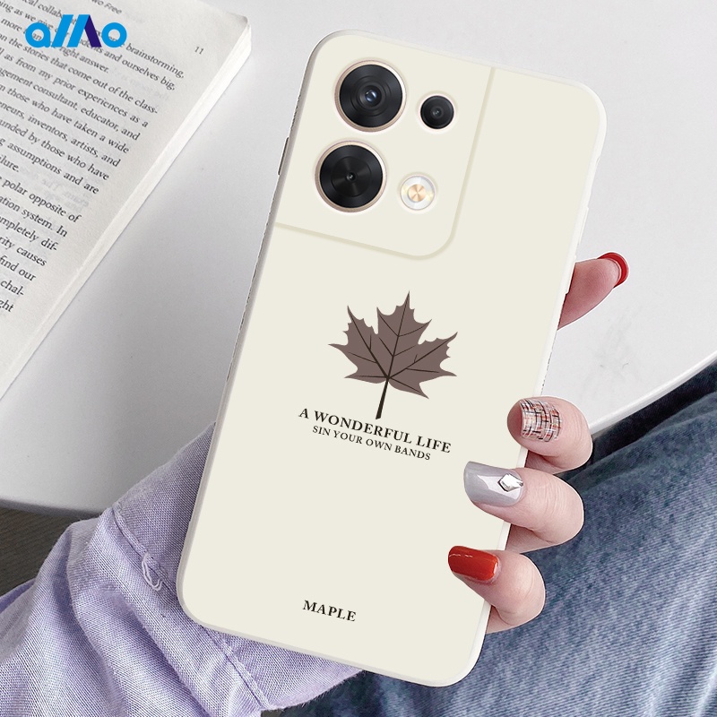 Ốp Điện Thoại Chống Sốc Họa Tiết Lá Phong Hoạt Hình Cho OPPO Reno8 Pro 4G Reno8 Z 5G A77 4G