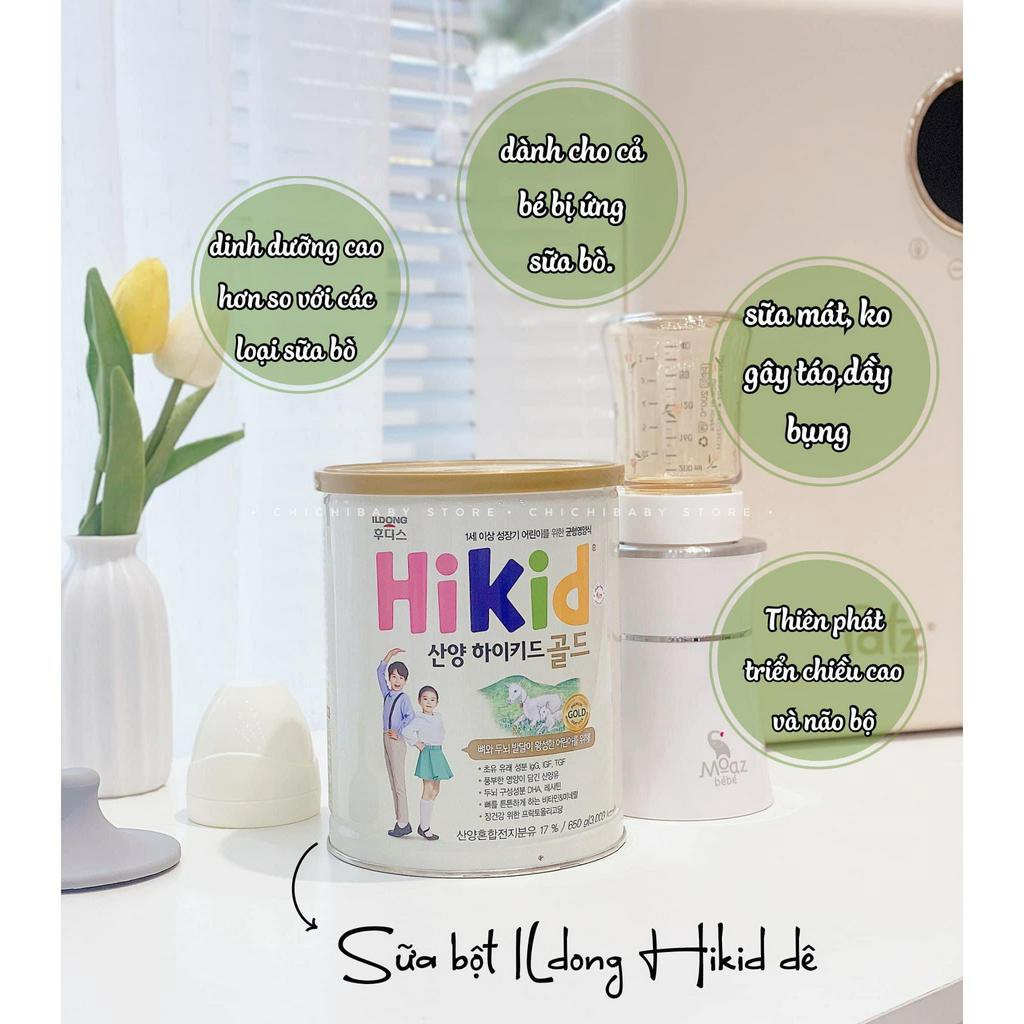 Sữa Hikid Dê nội địa Hàn vị vani 650gr
