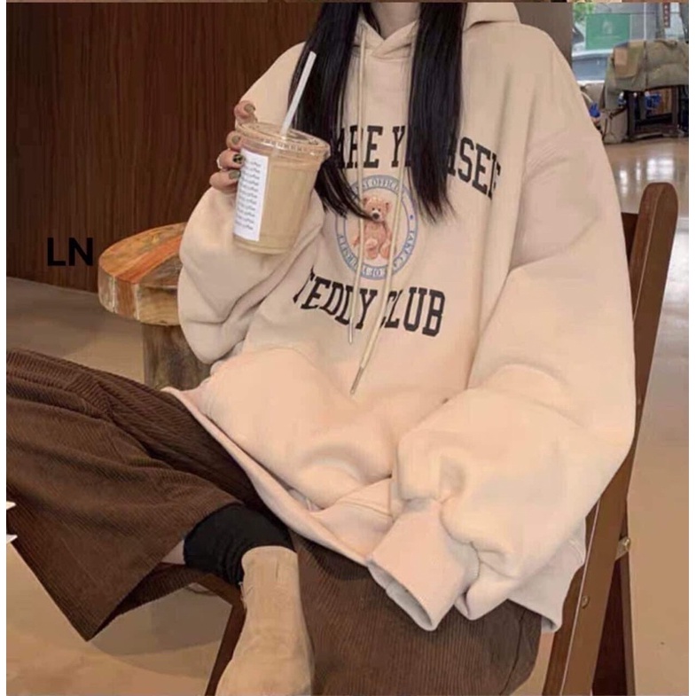 Áo hoodie nỉ cotton gấu tedy LN12