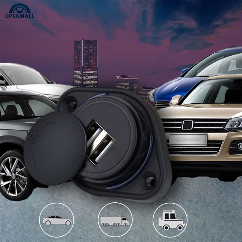 Tẩu sạc xe hơi/mô tô/tàu thuyền/xe buýt 2 cổng USB 3.1A 12-24V