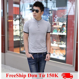 Áo thun cộc tay cổ lọ