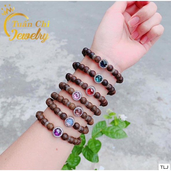 Vòng Tay Trầm Hương ⚡HÀNG ĐẸP⚡ Vòng Trầm Tốc Hương Tự Nhiên, Kết Hợp Phụ Kiện Bạc, Đá Phong Thủy Theo Mệnh