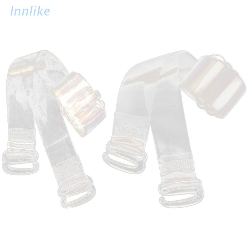 1 Cặp Dây Áo Ngực Trong Suốt Bằng Nhựa Chống Trượt Dài 1cm