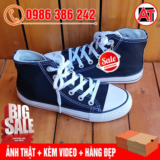 [KÈM HỘP HÃNG] Giày Thể Thao CV Chuck 2 Đen Trắng Cổ Cao Nam Nữ | BigBuy360 - bigbuy360.vn