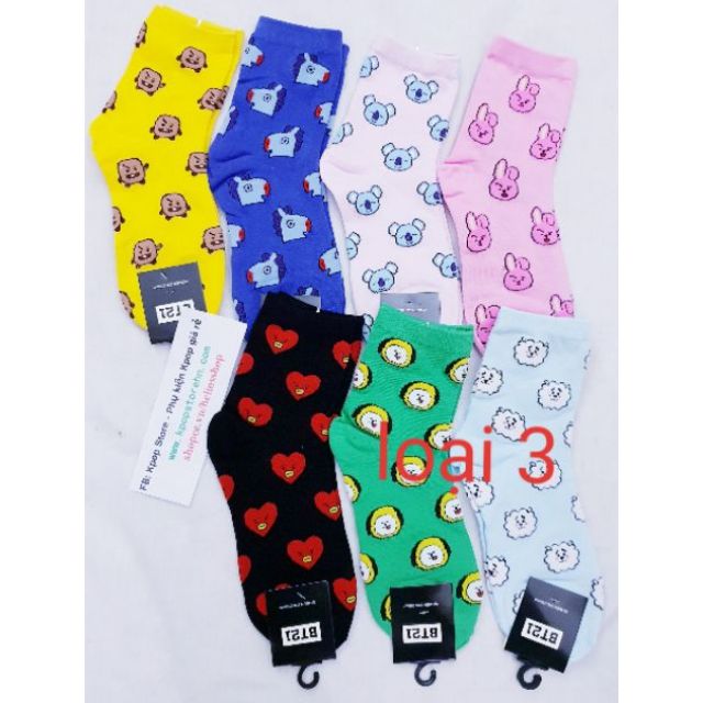 Tất cao cổ BTS, BT21 nhiều loại