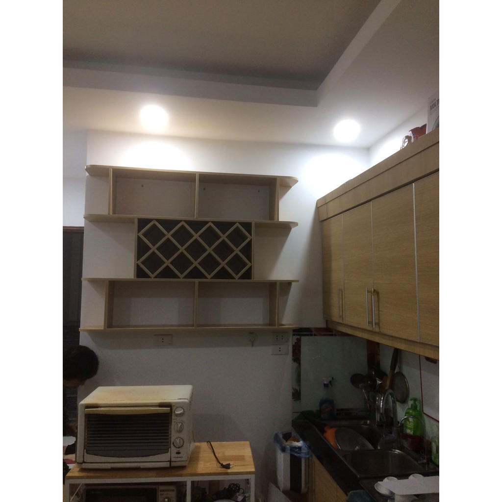 [ SALE NGÀY CUỐI] Kệ rượu treo tường 4 tầng 1.6m màu Gỗ hiện đại phòng khách- GP46.3 | BigBuy360 - bigbuy360.vn