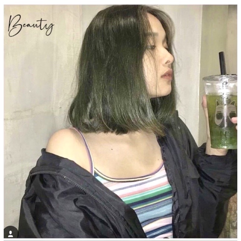 Thuốc nhuộm tóc màu Nâu Rêu Khói - Lên Từ Nền Đen Và Nâu + Tặng Kèm Oxy Trợ Dưỡng