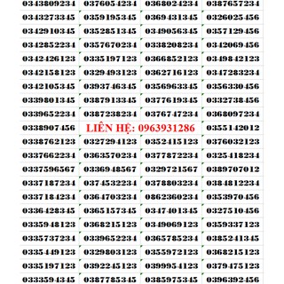 SIM SỐ TIẾN 123, 234, 456