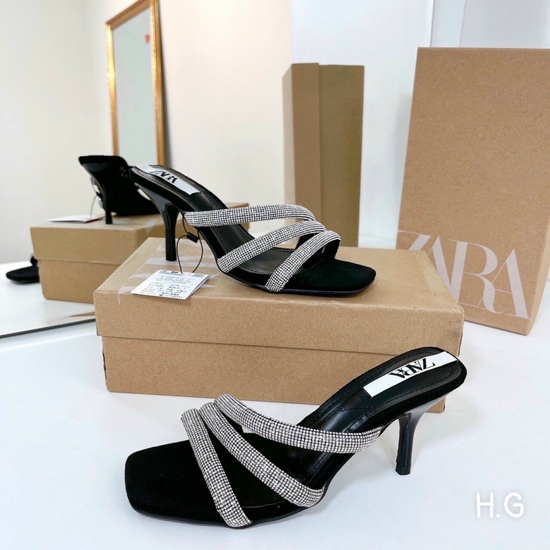 Guốc zara quai đá fullbox