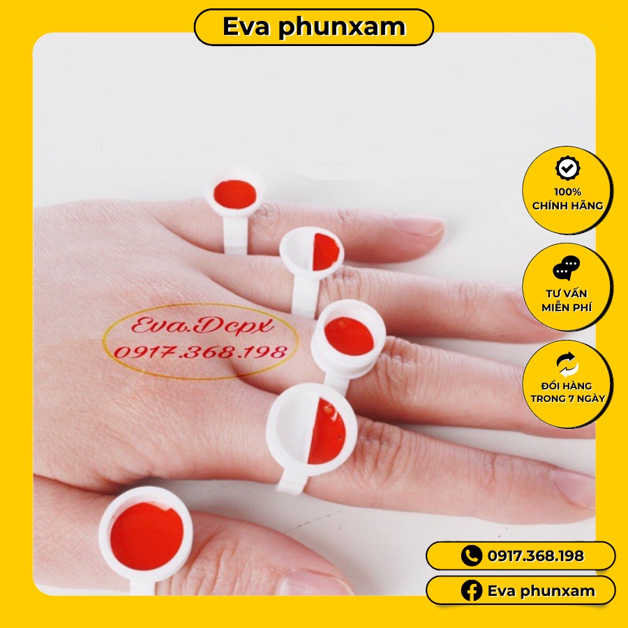 Nhẫn nhựa phun xăm-nối mi (gói~100c)