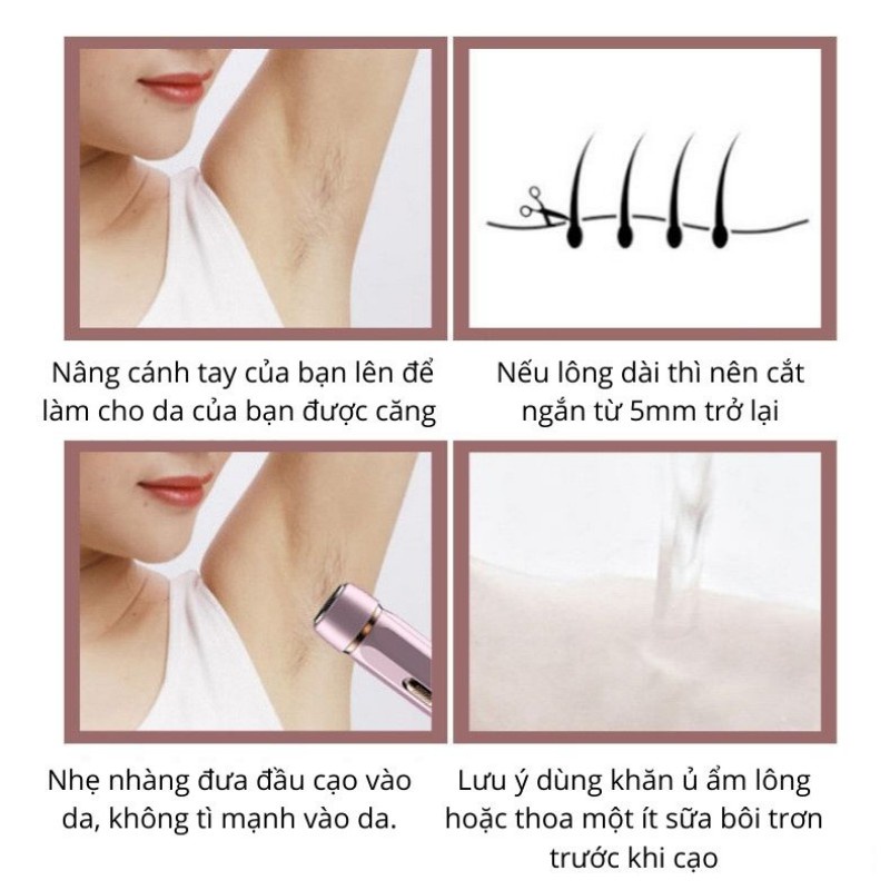 Máy cạo lông mini toàn thân không đau LOTOR không dây sử dụng liên tục trong 1 giờ - Lotor L014