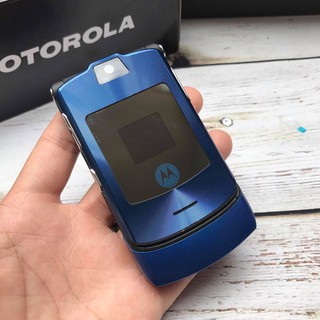 Điện Thoại Motorola V3i Nắp Gặp  Phím Thép Màu Trắng