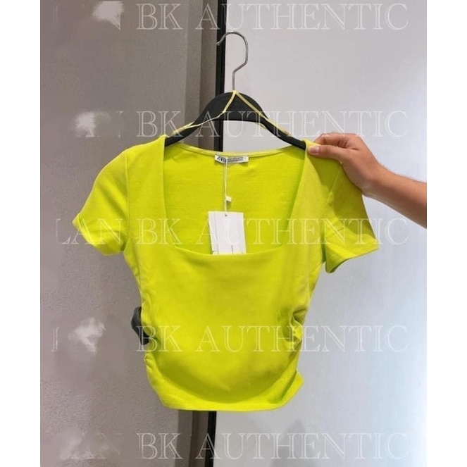 Áo thun cổ vuông Zara | Hàng hiệu vợt sale