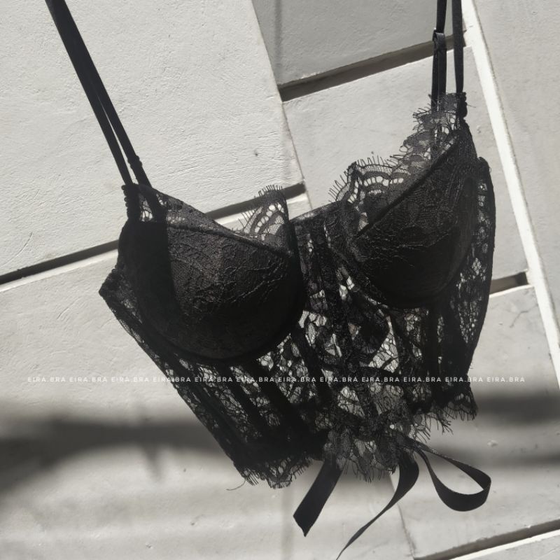 [C004] áo CORSET ren dáng croptop, dây xiết, có gọng nâng, mút mỏng đính liền [HÌNH THẬT  SHOP CHỤP] - EIRA.BRA